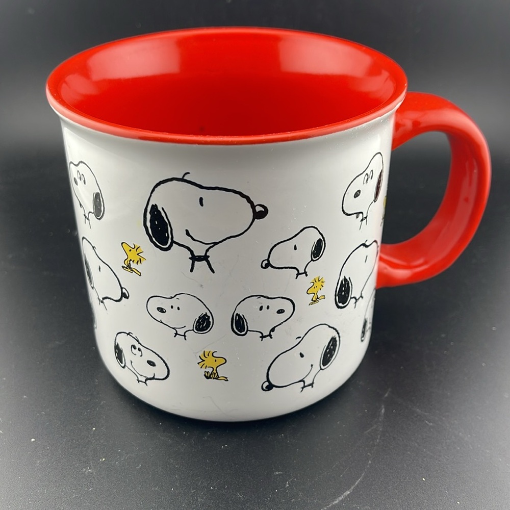 Peanuts Snoopy & Woodstock Lg.21 Oz. Coffee/SOUP CUP - Picture 3 of 4